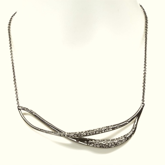 Alexis Bittar Miss Havisham Necklace Crystal Encrusted Intertwined Pendant - Picture 1 of 7